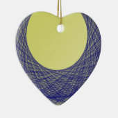 Mooie maan licht glans blauwe kleur keramisch ornament (Rechts)