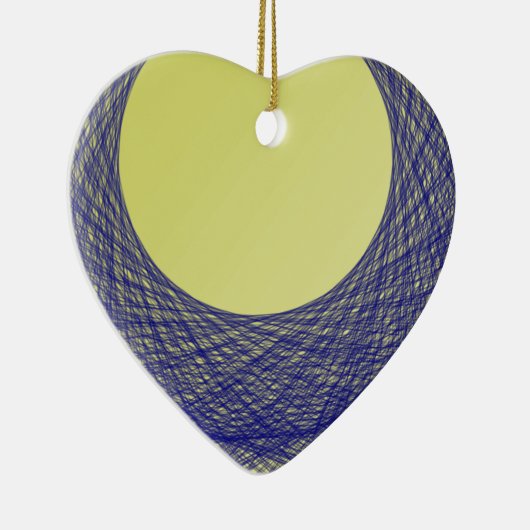 Mooie maan licht glans blauwe kleur keramisch ornament (Rechts)