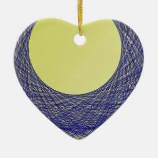 Mooie maan licht glans blauwe kleur keramisch ornament