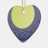 Mooie maan licht glans blauwe kleur keramisch ornament (Links)