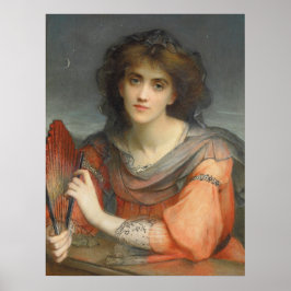 Mooie maangodin Charles Edward Hallé Poster