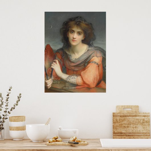 Mooie maangodin Charles Edward Hallé Poster (Keuken)