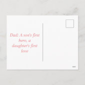 Mooie maanlichtroze paarse Vaderdag Feestdagenkaart (Achterkant)