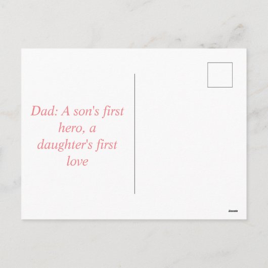 Mooie maanlichtroze paarse Vaderdag Feestdagenkaart (Achterkant)