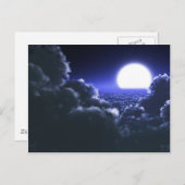Mooie maannachtruimte briefkaart (Voorkant / Achterkant)