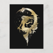 Mooie maansterren, kunstdecoillustratie briefkaart (Voorkant)