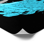 Mooie maansterren, vrouw kunst deco illustratie p poster (Hoek)