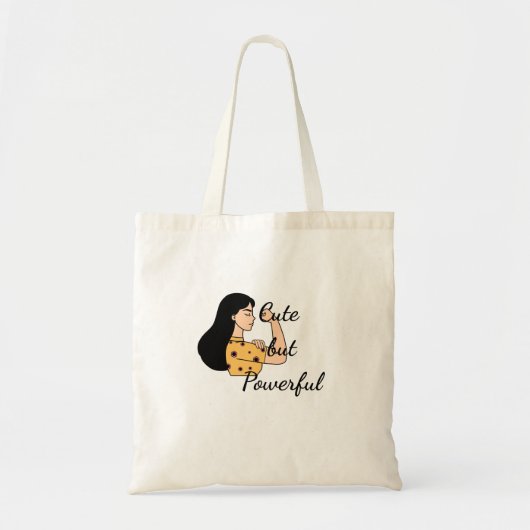 Mooie maar krachtige vrouwen tote tas (Voorkant)