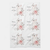 Mooie Maar Savage Kawaii Kat Roos Handdoek (Verticaal)
