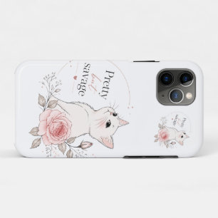 Mooie Maar Savage Kawaii Kat Rose Case