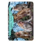 Mooie Macaque Monkey Schrift Exodus 20:16 Magneet (Verticaal)