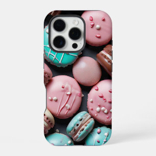 Mooie Macaron Met Monogram iPhone 16 Pro Hoesje