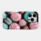 Mooie Macaron  Met Monogram iPhone Hoesje (Achterkant horizontaal)