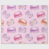 Mooie Macarons bedrukt Inpakpapier (Vlak)