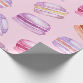 Mooie Macarons bedrukt Inpakpapier (Hoek)