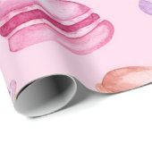 Mooie Macarons bedrukt Inpakpapier (Rol Hoek)