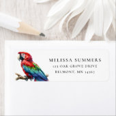 Mooie Macaw retour adres label (Insitu)