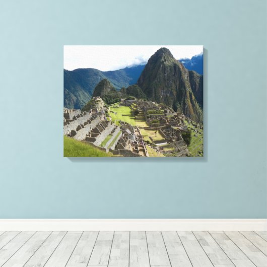 Mooie Machu Picchu Canvas Afdruk (Insitu (Houten vloer))