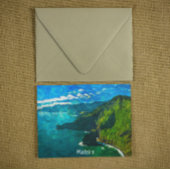 Mooie Madeira Coastal Uitzicht olieverf Briefkaart