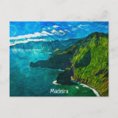 Mooie Madeira Coastal Uitzicht olieverf Briefkaart (Voorkant)