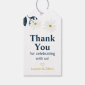 Mooie Madelief Dank U Cadeautags Cadeaulabel (Voorkant)