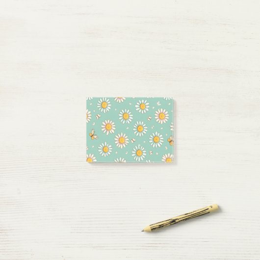 Mooie Madeliefjes & Bij Patroon | Post-It Notities Post-it® Notes (Op bureau)