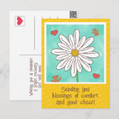 Mooie Madeliefjes Bloem Met Teddyberen Beterschap Briefkaart (Voorkant / Achterkant)