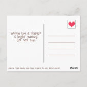 Mooie Madeliefjes Bloem Met Teddyberen Beterschap Briefkaart (Achterkant)