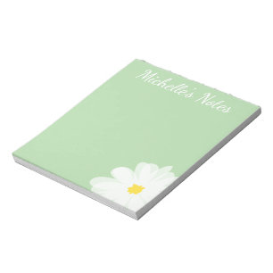 Mooie madeliefjes bloem ontwerp gepersonaliseerde notitieblok
