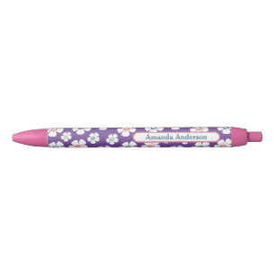 Mooie Madeliefjes Bloemen Custom Zwarte Inkt Pen