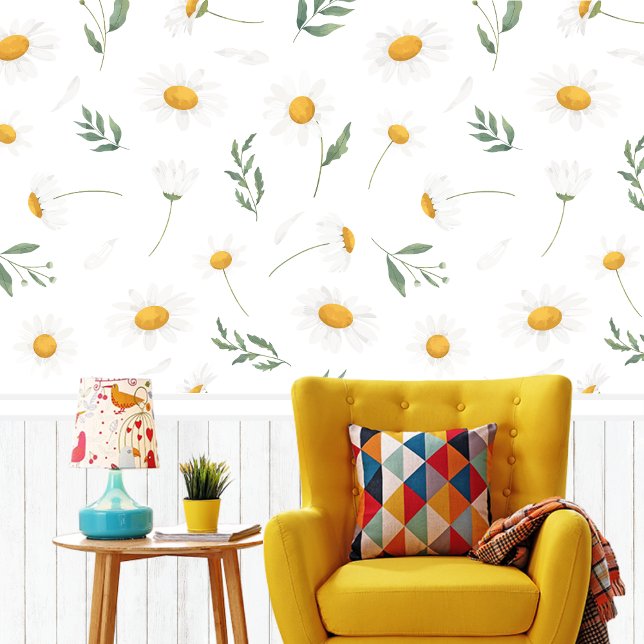 Mooie madeliefjes bloemenbehang behang (Creator heeft geüpload)