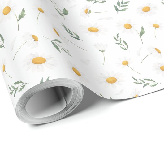 Mooie madeliefjes floral wrapping papier (Rol Hoek)