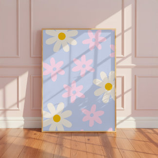 Mooie Madeliefjes Meisjes Nursery Muur Kunstprint Poster