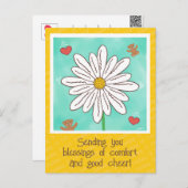 Mooie Madeliefjes Met Teddyberen Beterschap Briefkaart (Voorkant / Achterkant)