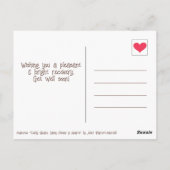 Mooie Madeliefjes Met Teddyberen Beterschap Briefkaart (Achterkant)