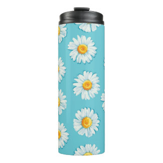 Mooie madeliefjes naadloos patroon thermosbeker