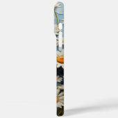 Mooie madeliefjes op een blauwe achtergrond Case-Mate iPhone case (Achterkant / Links)