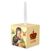 Mooie Madonna en Kind Kerst Decoratie (Achter hoekig)
