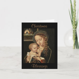 Mooie Madonna en kind religieus Feestdagen Kaart