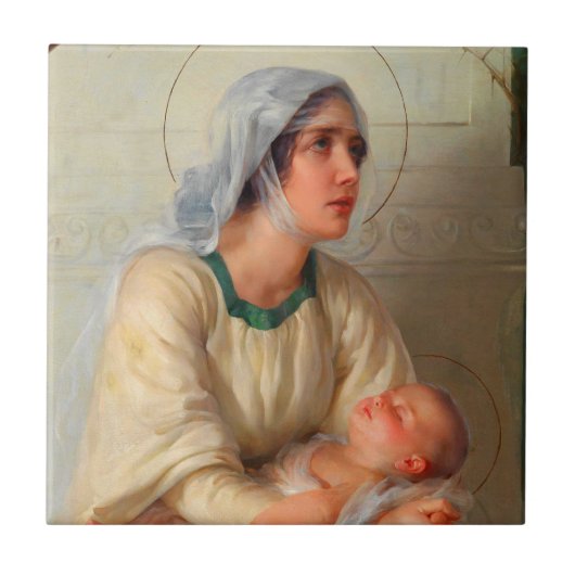 Mooie Madonna en kind Tegeltje (Voorkant)