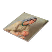 Mooie Madonna en kind Tegeltje (Zijkant)
