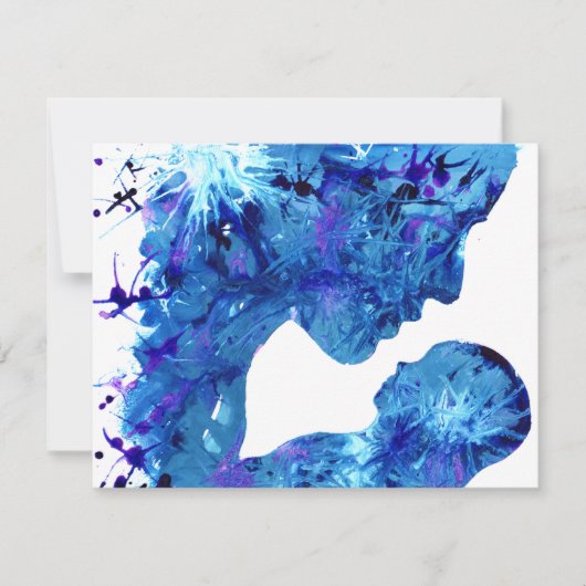 Mooie Madonna en waterverf van kinderen Notitiekaartje (Voorkant)