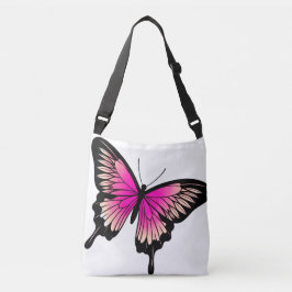 Mooie magenta Butterfly Cross Body Canvas tas
