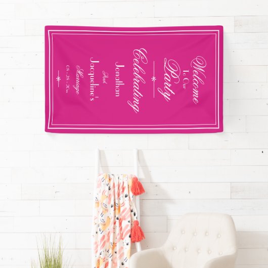 Mooie magenta chique foto prop bruiloft achtergron spandoek (Insitu)
