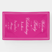 Mooie magenta chique foto prop bruiloft achtergron spandoek (Horizontaal)