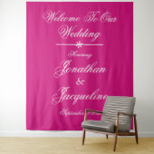 Mooie Magenta Foto Prop Huwelijks Achtergrond Wandkleed (In situ)