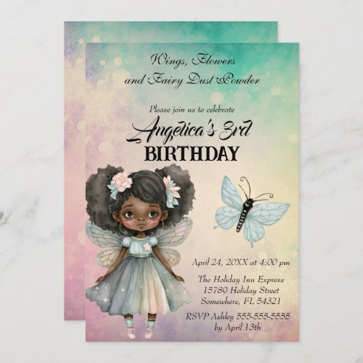 Mooie magie feestdag kaart (Voorkant / Achterkant)