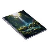 Mooie magische betoverde bos waterval notitieboek (Rechterzijde)