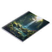 Mooie magische betoverde bos waterval notitieboek (Linkerzijde)