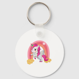 Mooie magische eenhoorn kinder shirt sleutelhanger